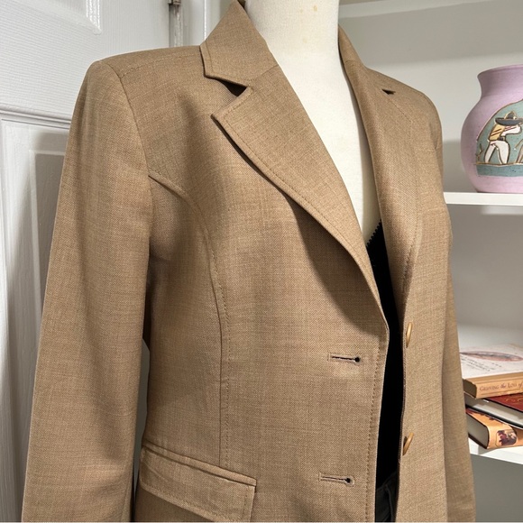 Pendleton Light Brown Buttoned Blazer - Picture 3 of 12
